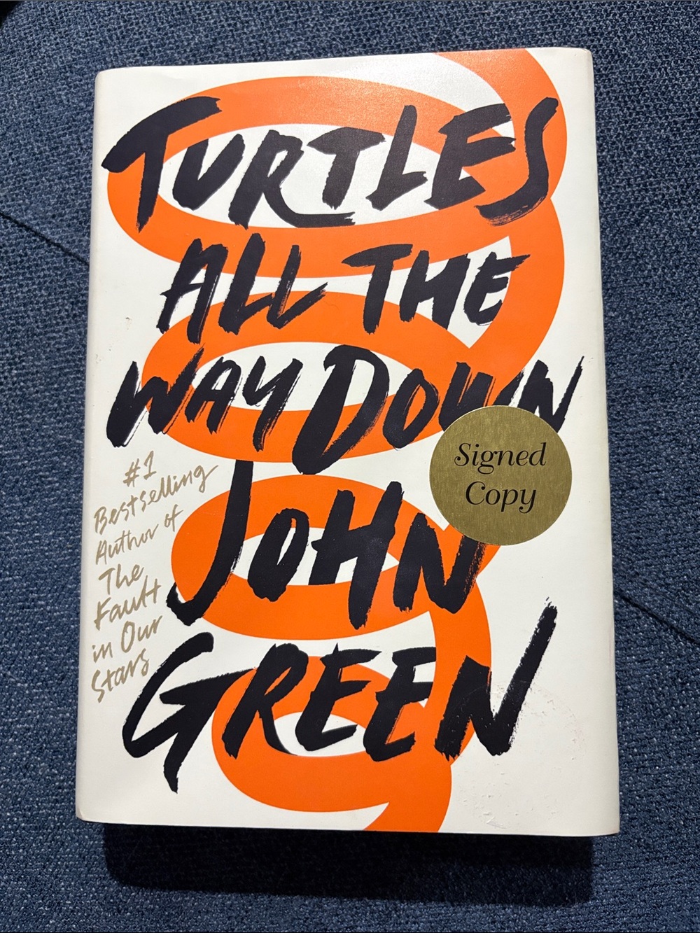 Original Penguin White and Orange 'Turtles All The Way Down' Decorative Book